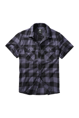 Camicia Brandit Check Halfsleeve Nero/Grigio XL