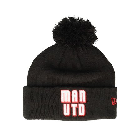 New Era - Preto pom Beanie - Kids Wordmark Bobble Beanie Black Pom @ Hatstore
