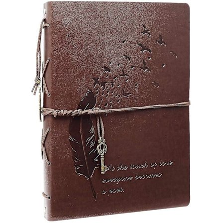 Fotoalbum til at designe dig selv Vintage Læder Scrapbog Album Stor Brun -ES