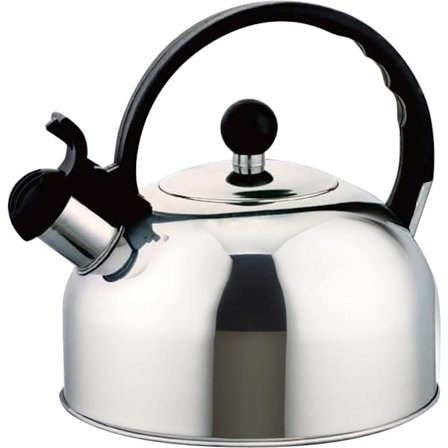 2,5L Induktionskedel i rustfrit stål med fløjte til komfur, gaskedel, varmebestandigt håndtag, alle kogeplader inklusive induktion, tekande med fløjte