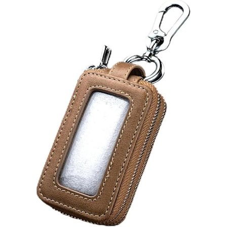 Bilnøgleetui, Dobbeltlags Nøglepose, Læder Nøgleanhænger Cover, Ægte Læder K