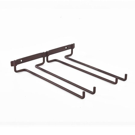 Vinglasophæng, glasophæng under skabet, hængende hylde til vinglas, med skruer, rummer to rækker vin