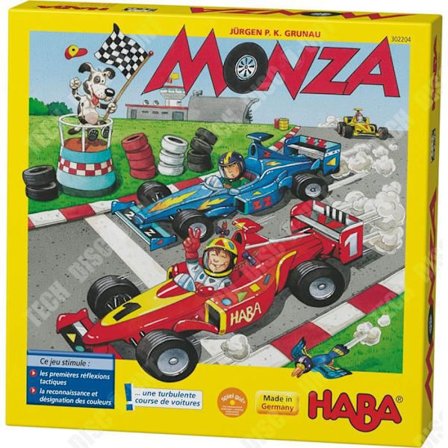 TD MONZA Brädspel - Lärorikt spel för barn - Pusselbordsleksak Bilracingspel