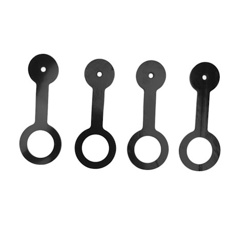 4 st Silikon RV Duschdörr Låsrem Svart för Husbil Badrum