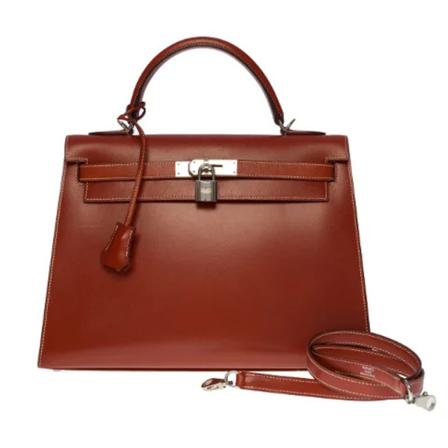 Hermès Vintage Pre-owned Leather handbags brun, Dam Vintage Väskor, Dam, Storlek: ONE SIZE