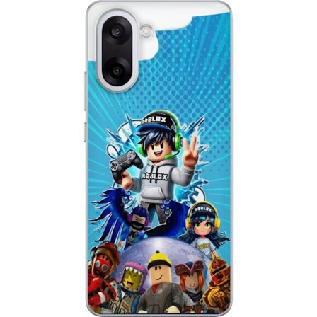 Kompatibelt Mobildeksel til OnePlus Nord CE5 Roblox gamer karakter med headset og kontroller fargerik spillillustrasjon med energi