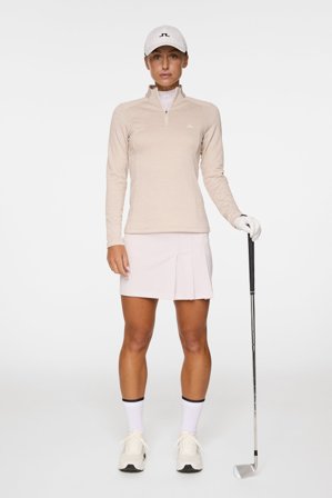 J.Lindeberg - Steffi Quarter Zip Mid Layer - Golf - Beige - Women - XL