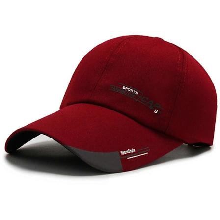 Mote-pustende Baseballcaps Personlig Fritids Sportshatt Unisex Solhatt for Utendørs wine red