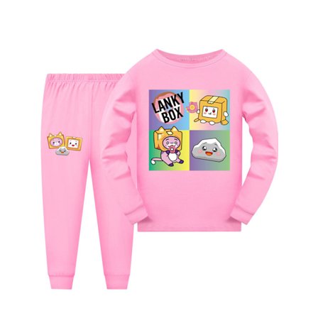 LANKYBOX Kids Pullover+Pants 2 STK Sett Nattøy Pyjamas Gave .
