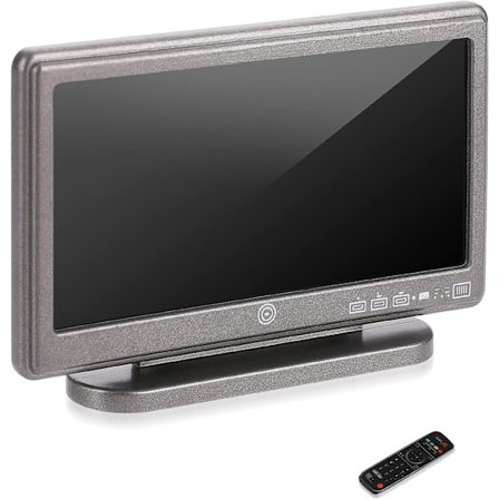 Miniatyrdockhus TV-set, 1:12 Dockhus Mini-TV med Fjärrkontroll