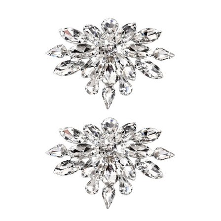 Mordely 2PS Skodekorationer Rhinestone Sko lip