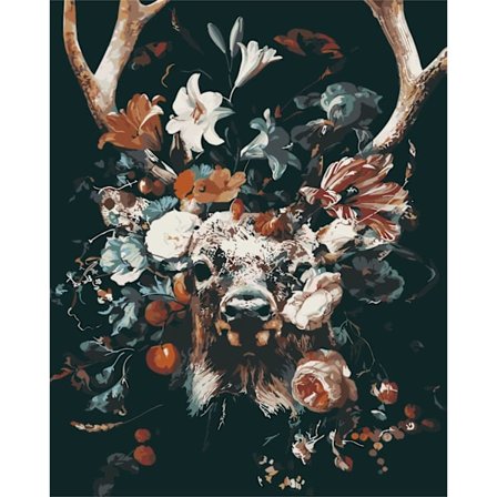 [30X40cm, puinen peura] Täydellinen 5D DIY timanttimaalaussetti, sarjakuva