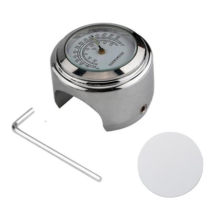 Universal motorsykkel styre klokke sykkel termometer vanntett erstatning for motorsykler sykler 22mm-25.4mm7/8""- 1"" styre sølv skall