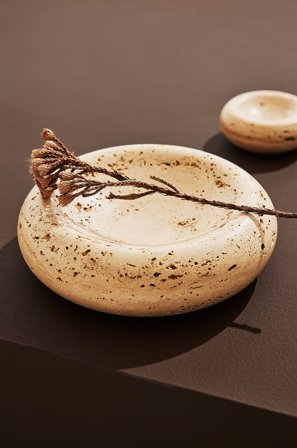 Pastill - Moon kulho travertiini Ø22 cm - Beige - Koriste-esineet - - Homeroom