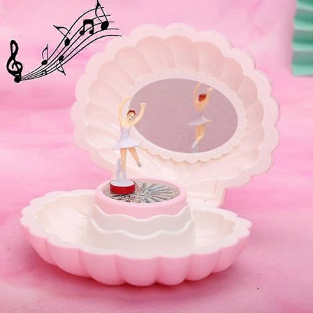 Skal Dansende Pige Flash Musikboks Smykkeskrin[D]