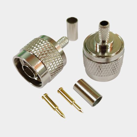 VHF connector N male 1852-Marine, for Ø6 mm coaxial cable (RG58), crimp, 2-pack