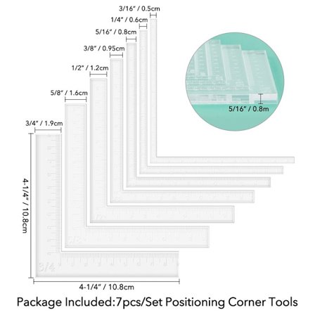 7 stk/sett Posisjoneringsverktøy Positioner Kit Lag Kort