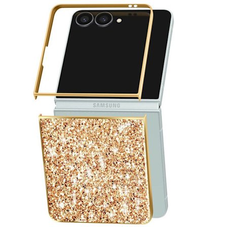 Coque till Samsung Galaxy Z Flip 7 Glittrande Ultra-Chic Guldig