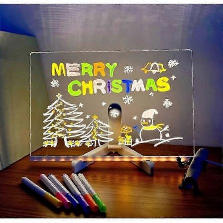 LED-tavla med färger, Glow Letter Message Board (30*20cm)