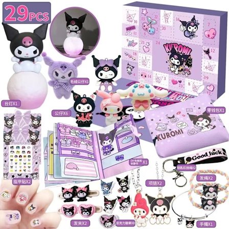 2024 Joulukalenteri Kuromi My Melody Cinnamoroll Sanrio Leluvarusteet Joulun Odottelukalenteri Lasten Lahjat