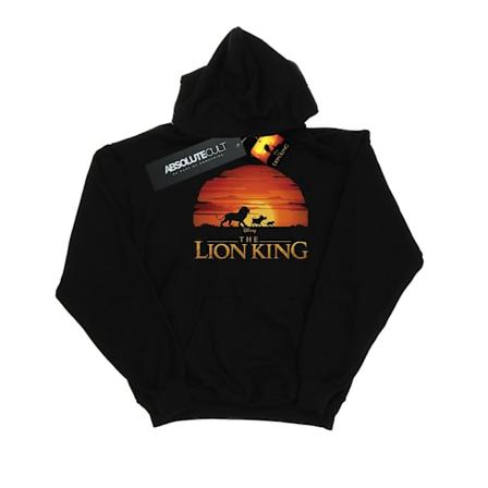 Disney Dam/Kvinnor Lejonkungen Film Solnedgång Logo Hoodie S B Black S