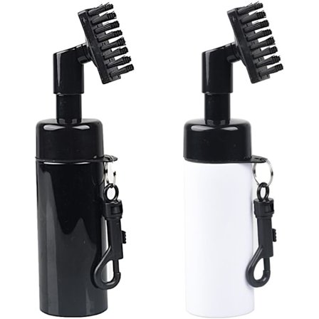 Golfklubbsborste med spårrengörare, inbyggd vattenspray och krok, golfspårsrengöringsborste för våt skrubbning av golfbollsklubbor