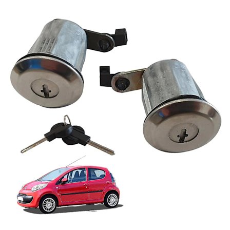 For Peugeot 107 Citroen C1 Toyota Aygo Sylinderdør lås fatning nøkkelsett 05-14