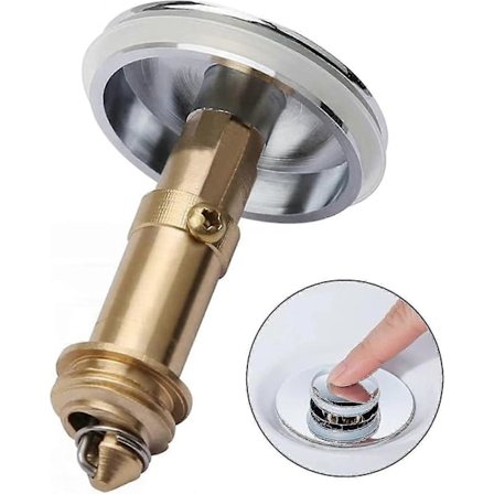 Diskbänksplugg Badkar Avloppsplugg Krom Pop Up Badkar Plugg Diskbänksplugg för Badrum och Kök, Diameter 39 mm (1 st)-CE db
