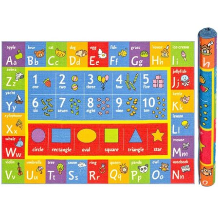 Pædagogisk bogstavsmåtte til børneværelser og legerum – let at rengøre og skridsikker_OF