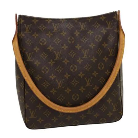 Louis Vuitton Vintage, Brown Canvas Louis Vuitton Looping Bag Bruin, Dames, Maat:ONE Size