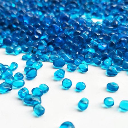 500g Havblå Glassten, Små Brandglassten Kunstige Krystal Ædelsten Dekorative Sten