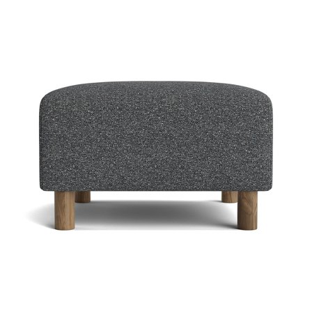 Toledo Pouf Hocker für Wohnzimmer in Puente Grau/Blau, meliertes Muster, moderner Stil, ideal als zusätzliche Sitzgelegenheit, Größe 45cm.
