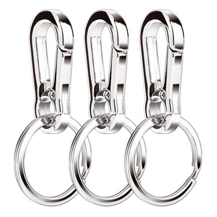 3 stk. Metal Karabinhage Klips Nøglering Nøgle Ring Kæde