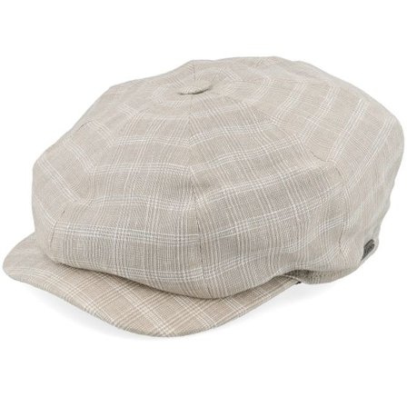Wigéns - Beige flatcap Keps - Retro Cap Ecru Newsboy Flat Cap @ Hatstore