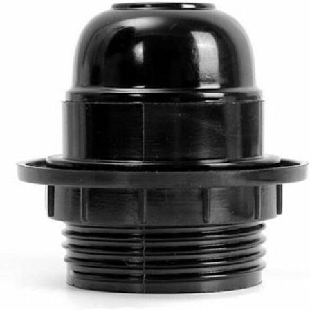 4 stk. pæreholder - Til E27 pære - Praktisk fatning - Adapter til lampeskærm (sort)