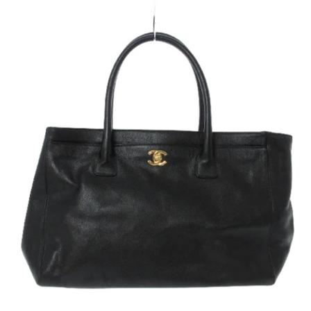Chanel Vintage, Pre-owned Handbag Zwart, Dames, Maat:ONE Size,leather