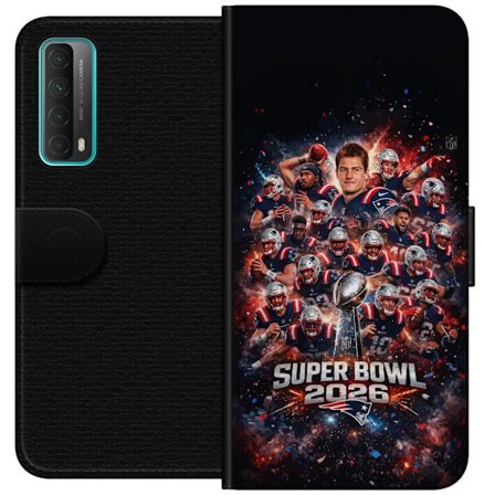Kompatibel Tegnebogsetui til Huawei P smart 2021 Super Bowl 2026 plakat med New England Patriots og NFL-pokal i eksplosiv sportsdesign