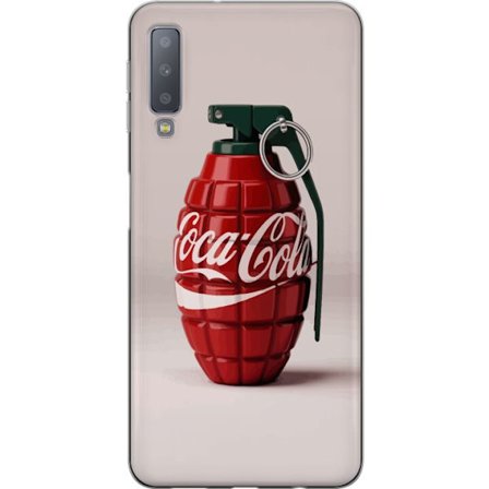 Kompatibelt Mobildeksel til Samsung Samsung Galaxy A7 (2018) Kunstnerisk illustrasjon av Coca Cola granateple i rødt og grønt, pop art inspirert mot
