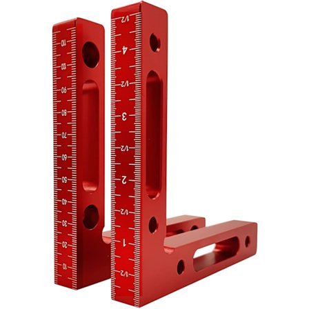 2 Pak 90 Graders Positioneringskvadrat L-Formet Hjørneklemme 90° - DXGHC