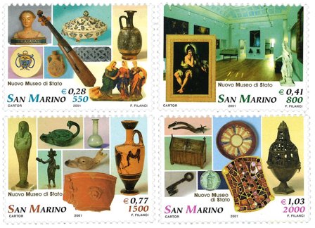 San Marino 2001 - Statsmuseum - Postfrisk sæt 4v