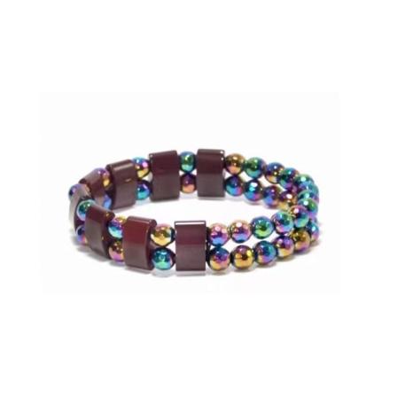 2-pakke Anti-angst Magnetisk Ankelkjede Obsidian Chakra Ankelkjede