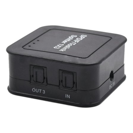1X3 Optinen Äänijakaja, SPDIF TOSLINK Kuituäänijakaja, 1 sisään 3 ulos Suunnittelu, Blue-Ray DVD HDTV EU-pistokkeella