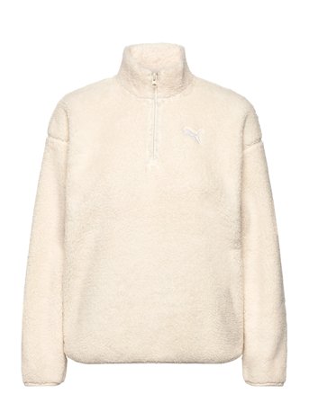 PUMA Ess Elevated Comfort Half-Zip Sherpa Crew - Cream - L