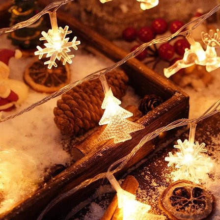 Dekorative LED-lys, juledekorasjoner, USB-drevet, 20 lyspærer, 3 meter lang, 1 stk