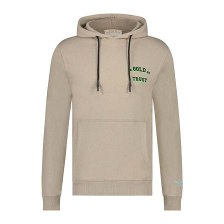 In Gold We Trust Colorblock Hoodie Pure Cashmere Brun, Herre
