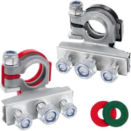 QU/Ulisem 12V Batteriklämma, Snabbkopplingsbatteriklämmor Säkert Åtdragna Batterikontakter i Ren Koppar med Anti-Korrosion