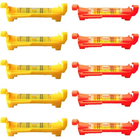 10 stk. Mini vaterpas, snorvaterpas, flisevaterpas, murerledning, S