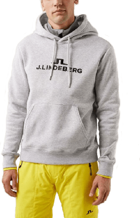 J.Lindeberg Men's Alpha Hood Men long-sleeved sweaters Grey XL
