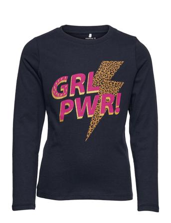 Nkfrnari Ls Top Langærmet T-shirt Blå Name It