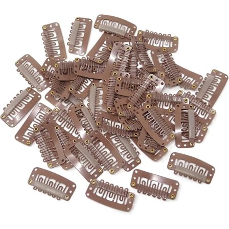 20 stk. Hår Extension Clips, Metal Snap Clips til Hår Extensions og Baner, Paryk Clips Snap Clips U-formet Hår Paryk Clip